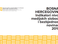 NAJAVA: Prezentacija izvještaja „Indikatori nivoa medijskih sloboda i sigurnosti novinara- BiH“