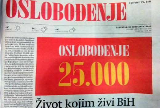 BH Journalists: Public protest over the layoffs of journalists in Oslobodjenje and other media