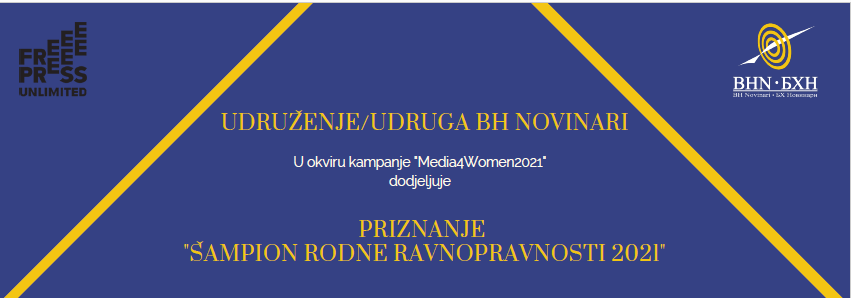 Portal Radio Sarajevo i novinarka Vanja Stokić – šampioni rodne ravnopravnosti u BiH za 2021