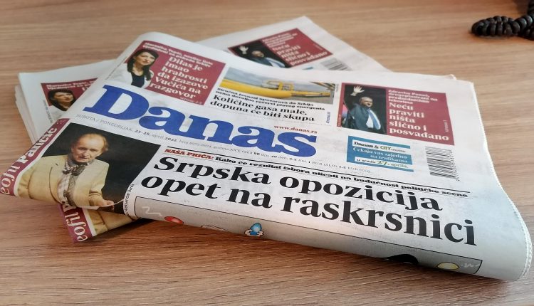 SJ: Prijetnje smrću novinarima Danasa: Šesti napad na novinare u Srbiji za sedmicu dana