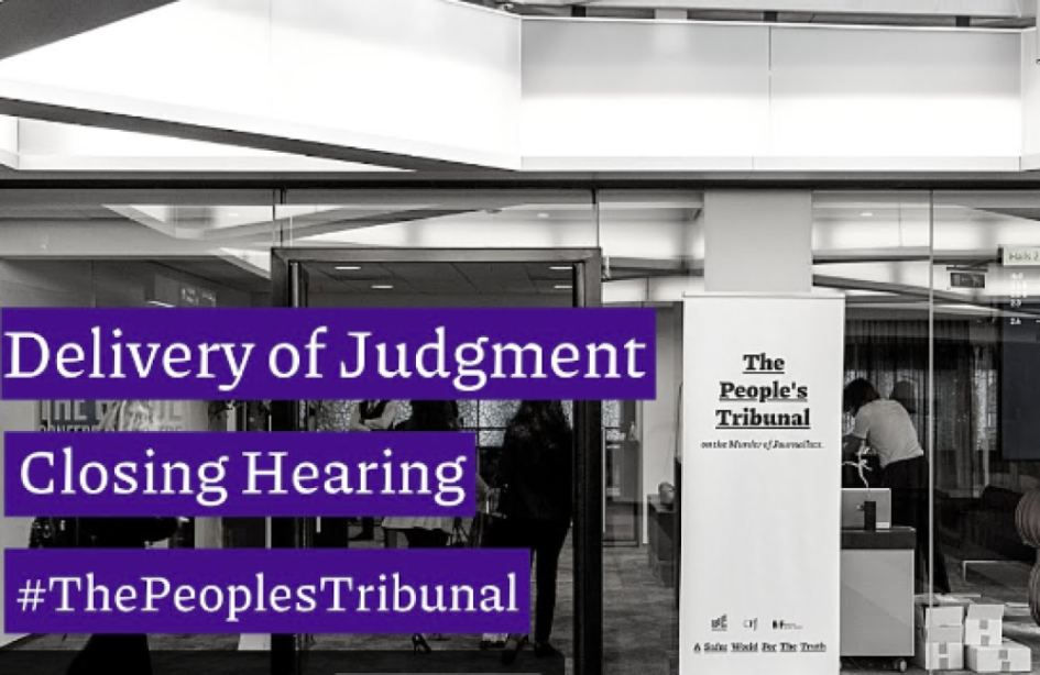 Closing Hearings People’s Tribunal on the Murder of Journalists