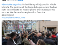 Evropska federacija novinara osudila policijsko isljeđivanje novinara Nikole Morače