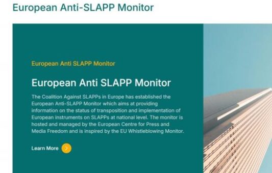 Pokrenut Evropski anti-SLAPP monitor
