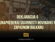 SafeJournalists mreža usvojila Deklaraciju o unapređenju sigurnosti novinarki na Zapadnom Balkanu