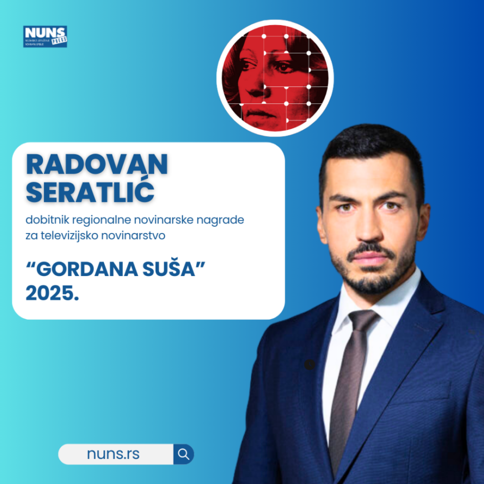 Radovan Seratlić, reporter i voditelj TV Nove, dobitnik nagrade „Gordana Suša“