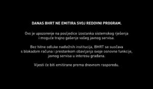 BHRT pred kolapsom: finansijska blokada prijeti obustavom rada javnog servisa